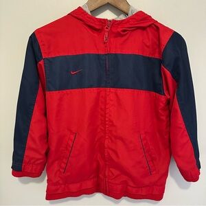 Vintage Nike Red and Blue Sports Jacket Athletic ‘90s Kids Large Zip Up